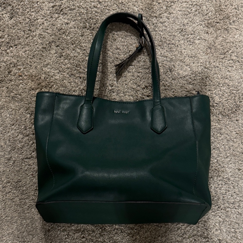 Nine West Dark Green Tote Bag